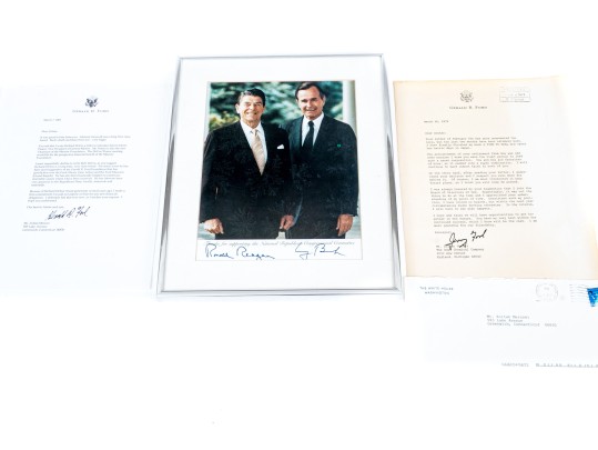 Letters And Photograph Signed By Presidents Gerald R. Ford, George W. Bush, Ronald Reagan