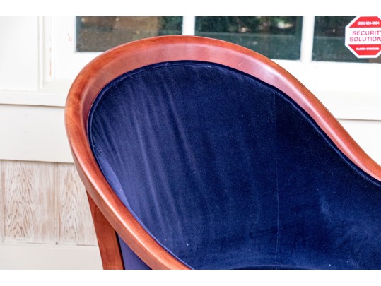 Custom Velvet Upholstered Armchairs