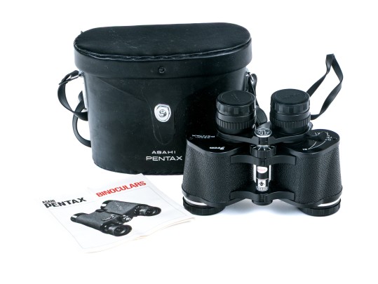 Asahi Pentax Zoom 15 X Binoculars With Case