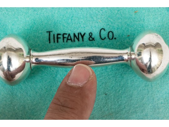 Tiffany & Co. Sterling Silver Baby Rattle, 0.99 Ozt