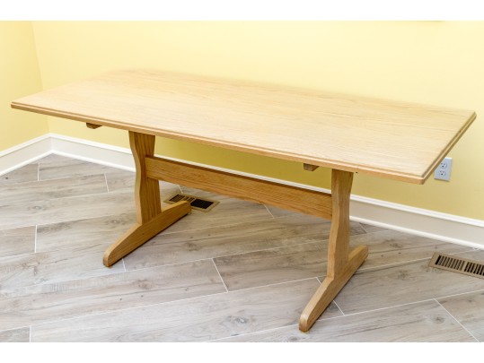 Oak Trestle Dining Table