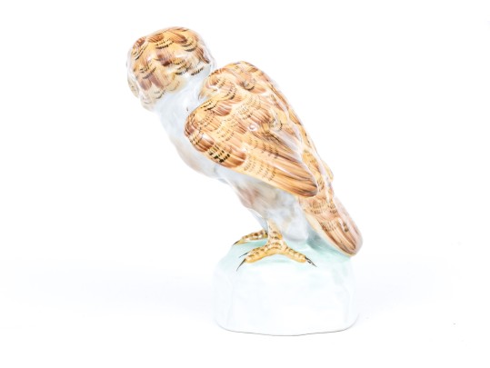 Hungarian Herend Hand-Painted Porcelain Owl