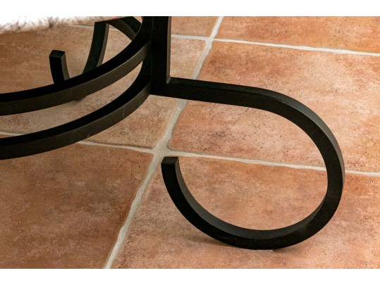 Marble Top Iron Framed Breakfast Table