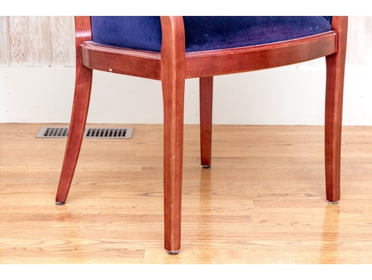 Custom Velvet Upholstered Armchairs