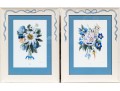 Set Of Two Hand-Colored Botanicals, 