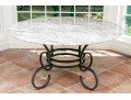 Marble Top Iron Framed Breakfast Table
