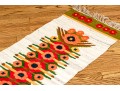 Handmade Flatweave Scandinavian Folk Pattern Runner, 6'-2 1/2