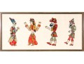 Framed Display Of Turkish Shadow Puppets