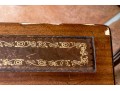 Pair Of Mahogany Lyre Motif Drop Leaf End Tables