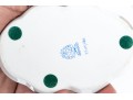 Hungarian Herend Hand-Painted Porcelain Dish And Flower Place Card Holder