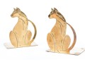 Pair Of Vintage The Bomel Collection Inc. Brass Cat Bookends
