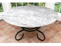 Marble Top Iron Framed Breakfast Table