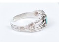 Child Sized Sterling Silver And Turquoise Cuff Bracelet, 0.565 Gross Ozt.