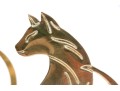 Pair Of Vintage The Bomel Collection Inc. Brass Cat Bookends