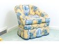 French Country Toile Upholstered Arm Chair