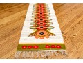 Handmade Flatweave Scandinavian Folk Pattern Runner, 6'-2 1/2