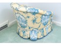 French Country Toile Upholstered Arm Chair