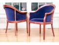 Custom Velvet Upholstered Armchairs