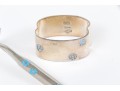 Anton Michelsen (Danish, 1809-1877) Three Piece Sterling Silver And Enamel Utensils, 1.66 Gross Ozt.