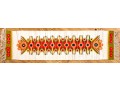 Handmade Flatweave Scandinavian Folk Pattern Runner, 6'-2 1/2