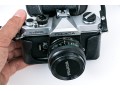 Pentax MX And Fujica ST605 Cameras, Two Lenses, And Binoculars