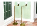 Two Brass Adjustable Floor Lamps