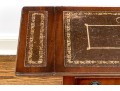 Pair Of Mahogany Lyre Motif Drop Leaf End Tables