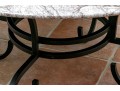 Marble Top Iron Framed Breakfast Table
