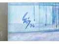 Large Signed Painting On Canvas, Industrial Complex, 1976