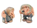 Anton Sveen (Norwegian, 1914-2009) Signed Pair Of Carved Wood Trolls
