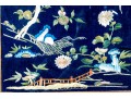 Chinese Silk Embroidery, Bird On Tree In Blue