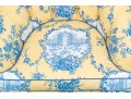 French Country Toile Upholstered Arm Chair
