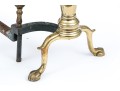 Pair Of Brass And Iron Cannonball Andirons