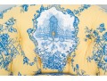 French Country Toile Upholstered Arm Chair