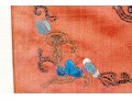 Pair Of Chinese Silk Embroideries, Foo Dogs