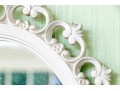 Syroco Painted And Carved Oval Mirror