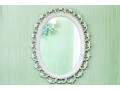 Syroco Painted And Carved Oval Mirror