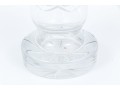 Cut Crystal Footed Vase With Amber Tinted Decoration