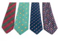 Set Of Four Quality Silk Men's Ties Including Versace, Gucci, Dunhill.