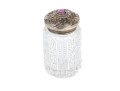 Antique Foster & Bailey & Co. Crystal Vanity Jar With Sterling Silver Lid.