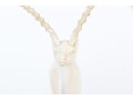 Decorative Pair Of Carved Bone Antelopes