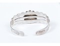 Child Sized Sterling Silver And Turquoise Cuff Bracelet, 0.565 Gross Ozt.
