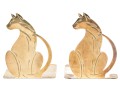 Pair Of Vintage The Bomel Collection Inc. Brass Cat Bookends