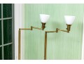 Two Brass Adjustable Floor Lamps