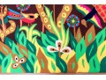 Luis Montiel, (Venezuelan, 1914-1998) Wool Jungle Tapestry, 8'-1 1/2