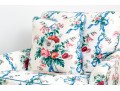 Baker Furniture Custom Upholstered Club Chair With Ottoman