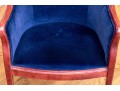 Custom Velvet Upholstered Armchairs