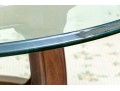 Chinoiserie Glass Top Openwork Mahogany Drum Table, Likely Henredon