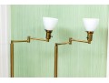 Two Brass Adjustable Floor Lamps