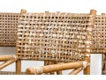 Vintage Set Of Six Bamboo, Rattan And Woven Leather Strapped Armchairs Probably Mcguire